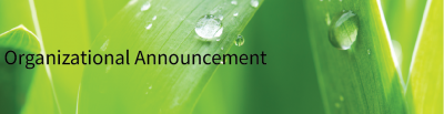 Organizational Announcement