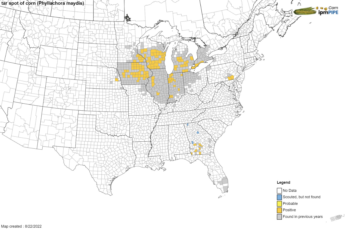 corn tar spot sightings 2022