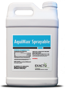 2.5 gallon bottle of AquiMax Sprayable soil moisture management system