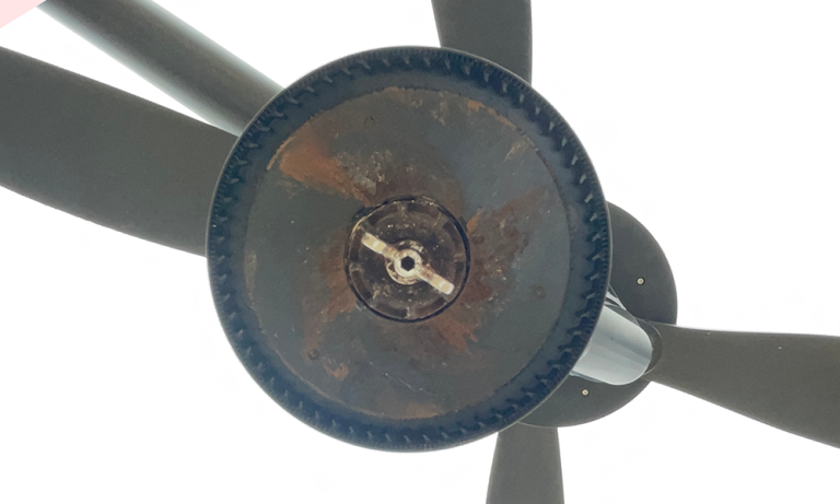 close up of an atomizer on an agricultural spray drone
