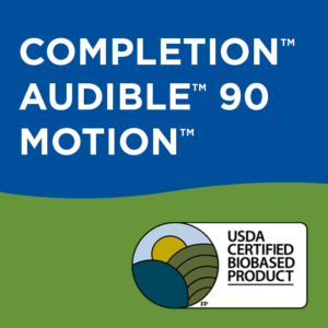 Exactos USDA Certified Biobased Products are COMPLETION, AUDIBLE 90, and MOTION