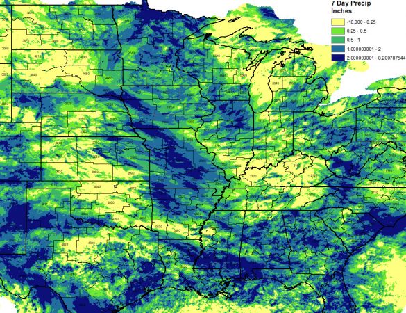 august 2022 weekly precipitation map